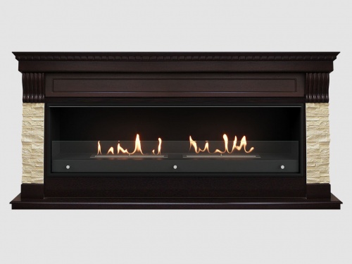 Каминный портал МДФ "DENVER 1870" с биокамином Lux Fire "Фаер Бокс Вега-2" Каминный портал МДФ "DENVER 1870" с биокамином Lux Fire "Фаер Бокс Вега-2"