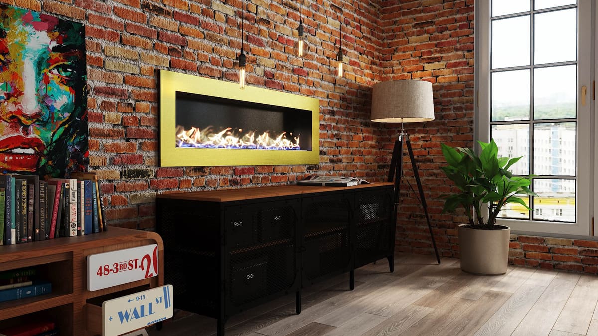 Биокамин "Русский огонь" Барокко 1300V встраиваемый с декоративным стеклом (стемалитом) по цене 54 000 руб.