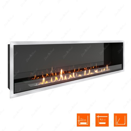 Биокамин SteelHeat LEADER-SH 1600 стекло + стемалит по цене 83 160 руб.