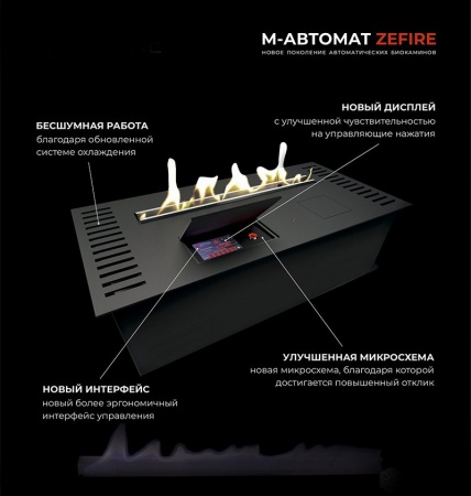 Автоматический биокамин ZeFire M 700 с ДУ по цене 269 000 руб.