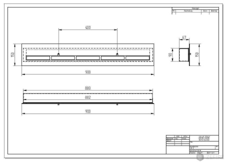 Прямоугольный контейнер ZeFire 900 с крышкой внутри по цене 32 500 руб.