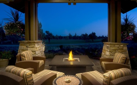 Стол-камин газовый NapoLEOn Hampton 107х107 см