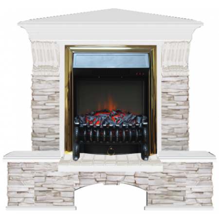 Бостон К Мисхор угловой (белый)+Fobos Brass